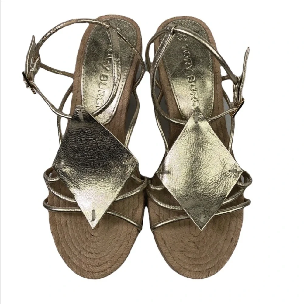 Tory Burch Diamond Patch Espadrille Wedge Shoes